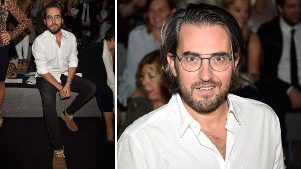 Maxim Huerta en el desfile de Andrés Sarda en la primera jornada de MBFW