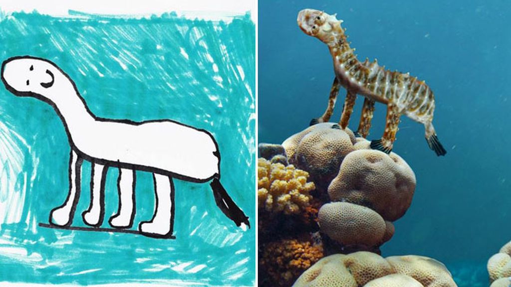 Lo que el pequeño dibuja...lo que su papá ve