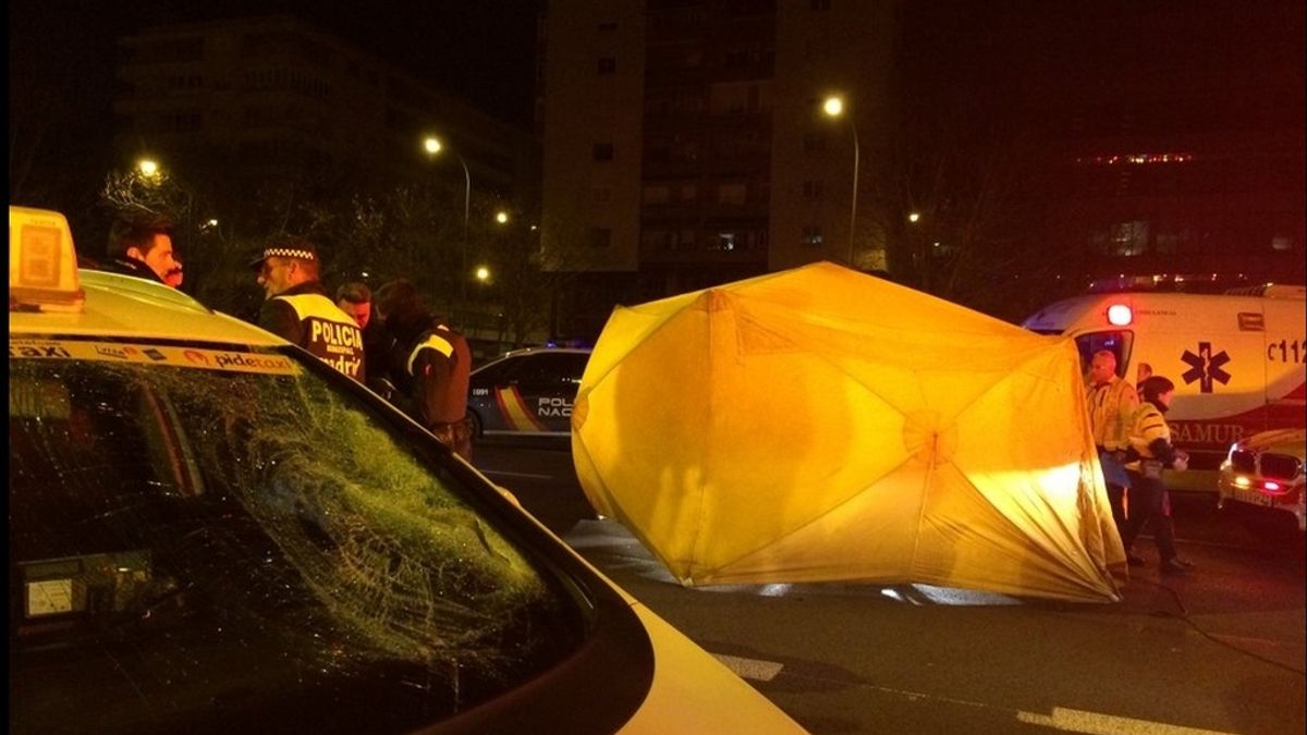 Muere un joven de 25 años al ser atropellado por un taxi en Madrid