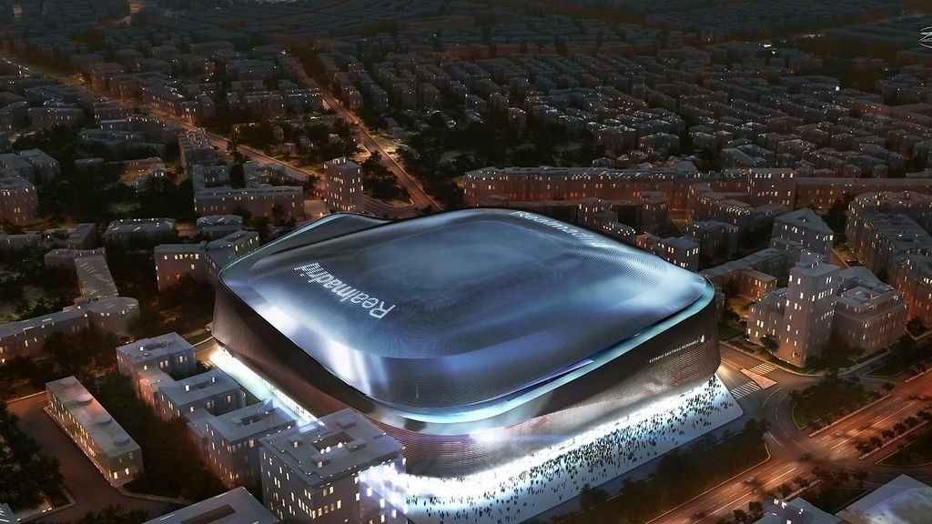 Imagen de como quedará la cubierta retráctil del Santiago Bernabéu