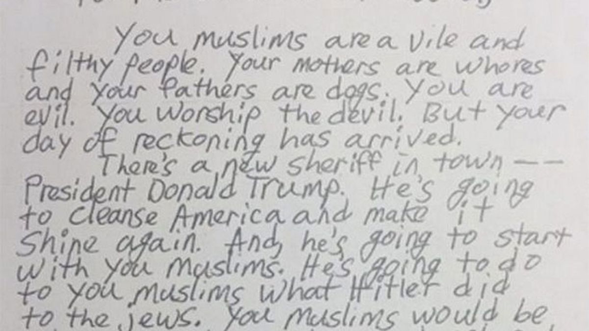 Amenazan con un genocidio en cartas enviadas a mezquitas estadounidenses