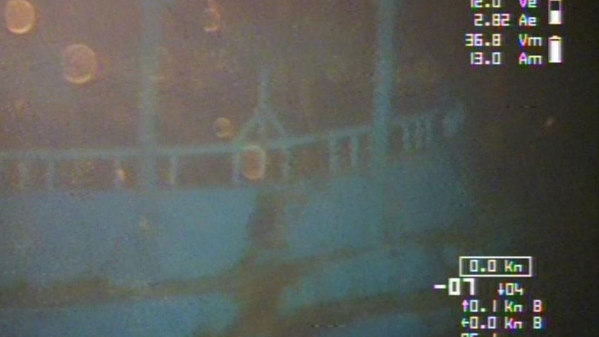 La Marina italiana divulga las primeras imágenes de los restos del naufragio del 18 de abril