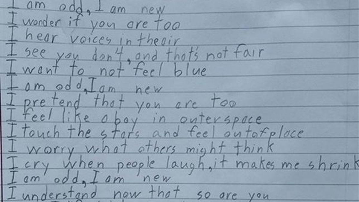 El poema de un niño con Asperger que conmueve a las redes
