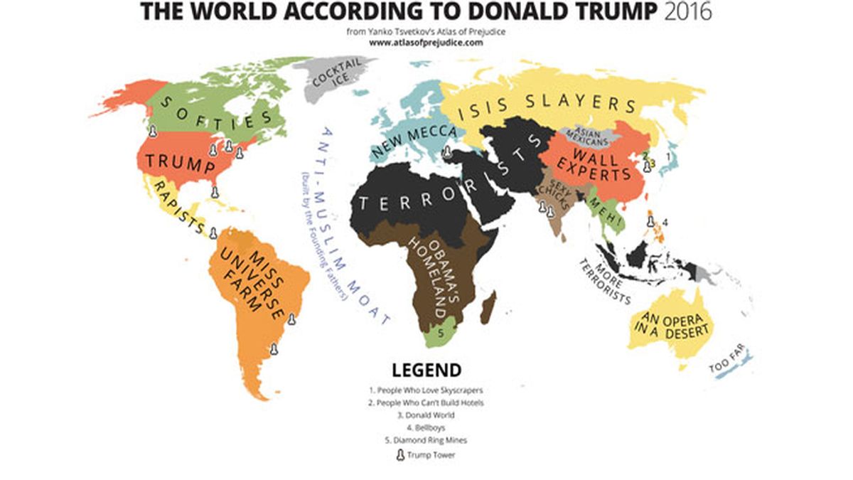 Así es el mundo, según Donald Trump
