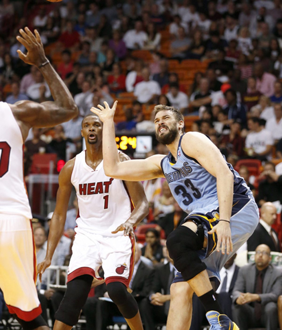 Marc Gasol se lesiona en la derrota de los Grizzlies ante Miami Heat
