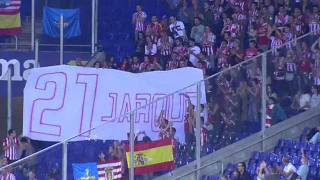 Pancarta en recuerdo a Dani Jarque