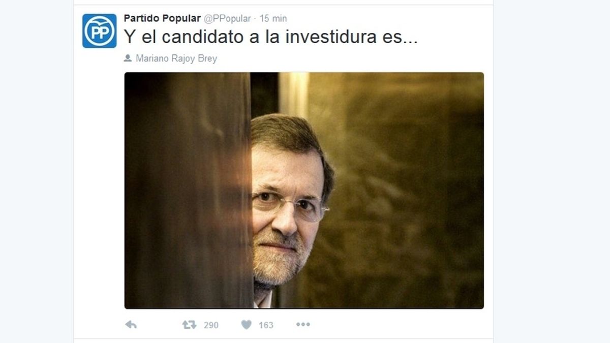 El PP utiliza el 'meme' de Rajoy para anunciar su candidatura