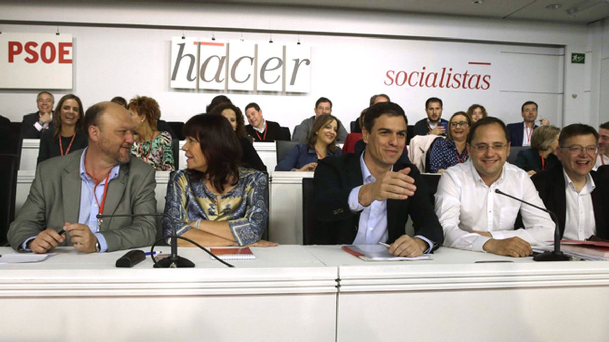 El Comité Federal del PSOE reunido en Ferraz