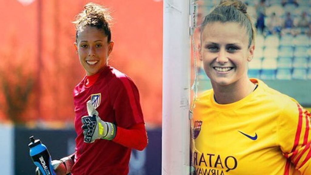 Las guardametas Lola Gallardo y Sandra Paños