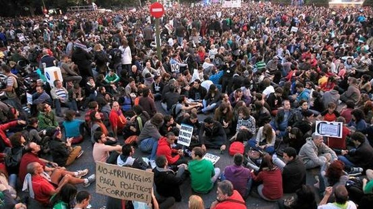 Imagen archivo: Manifestación frente al Congreso de los Diputados