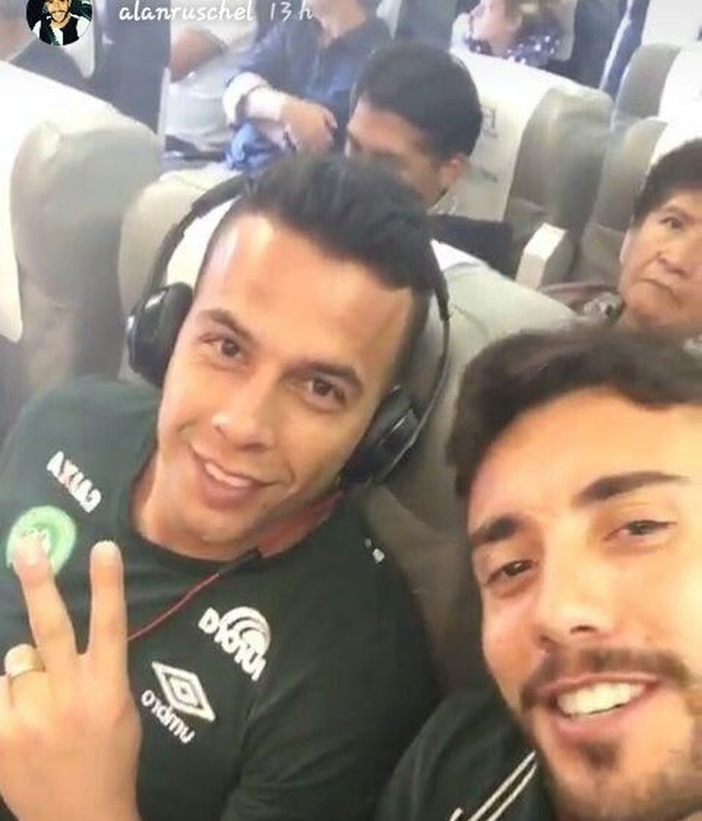 Alan Ruschel antes de despegar
