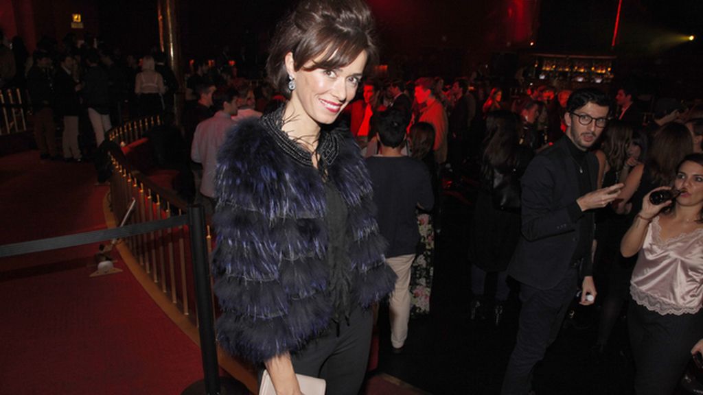 Fanny Gautier a su llegada a la fiesta de Moët & Chandon