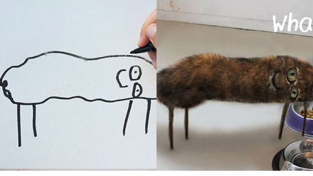 Lo que el pequeño dibuja...lo que su papá ve