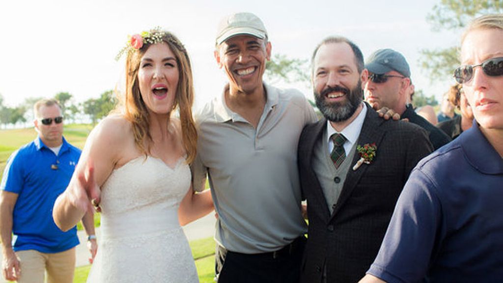 Barack Obama se cuela en una boda por casualidad Barack Obama se cuela en una boda por casualidad