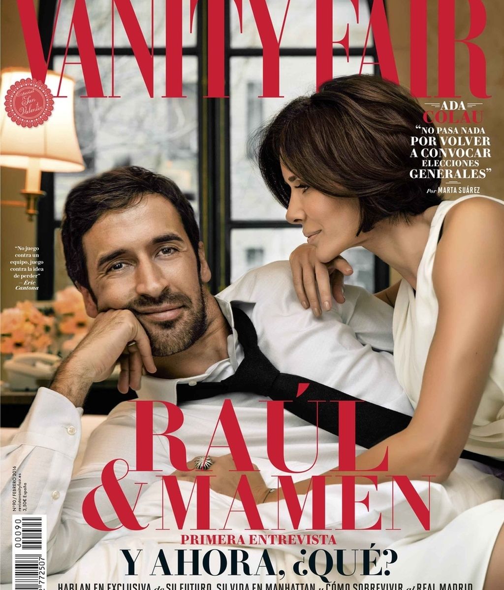 Raúl González y su mujer Mamen, portada de Vanity Fair