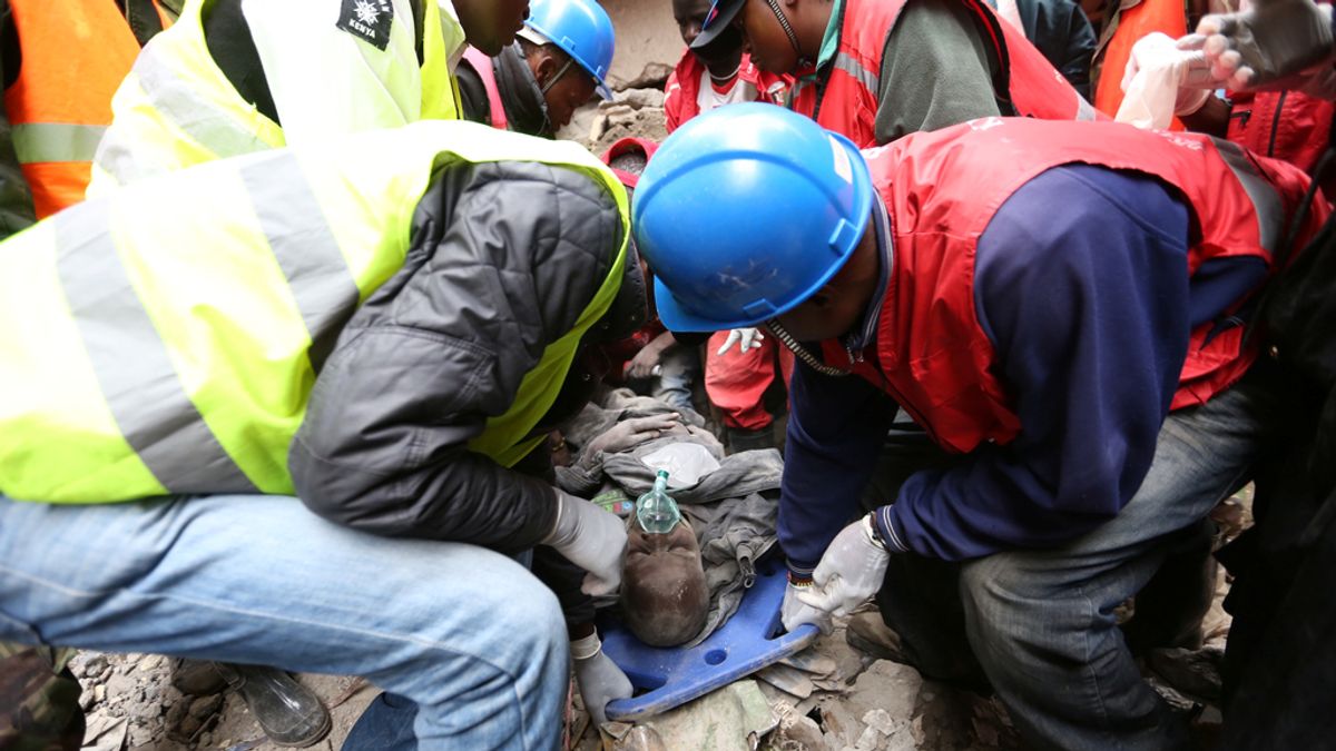 Una veintena de muertos en el derrumbe de un edificio residencial en Nairobi