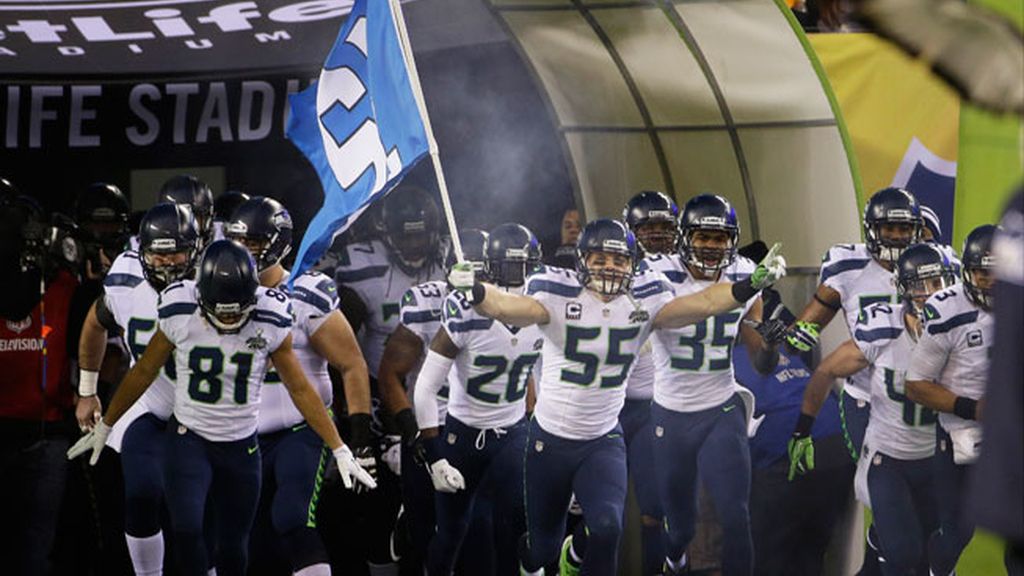 Los Seahawks de Seattle celebran su victoria