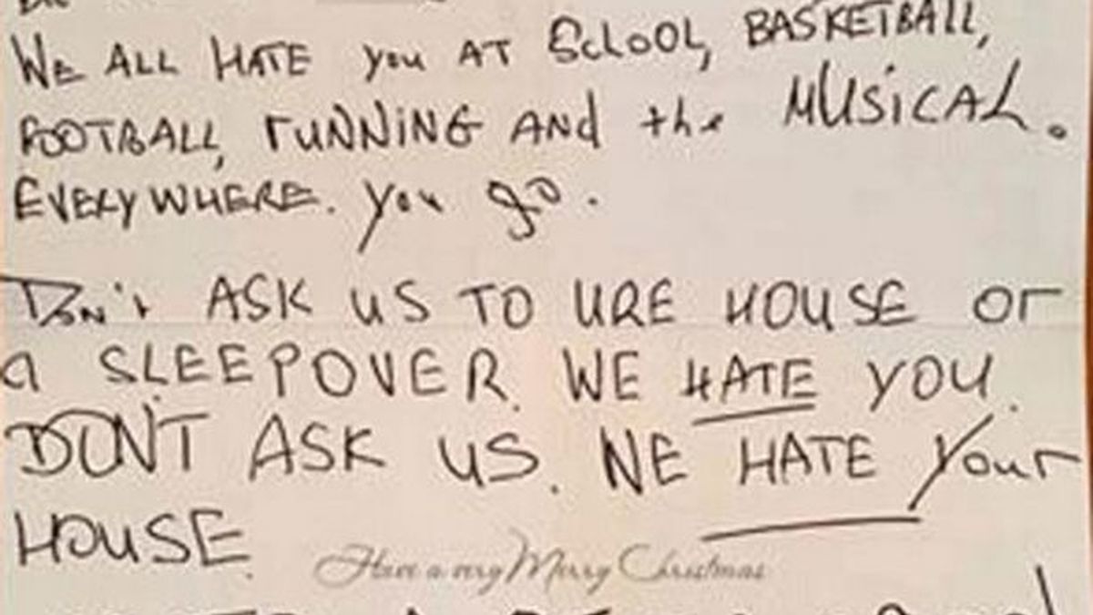 Carta de acoso por Navidad