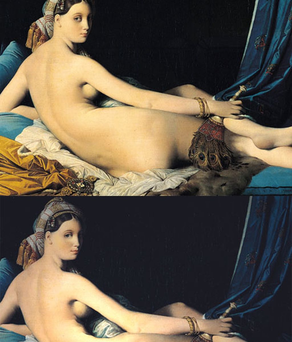El photoshop llega a las musas desnudas de grandes pintores clásicos