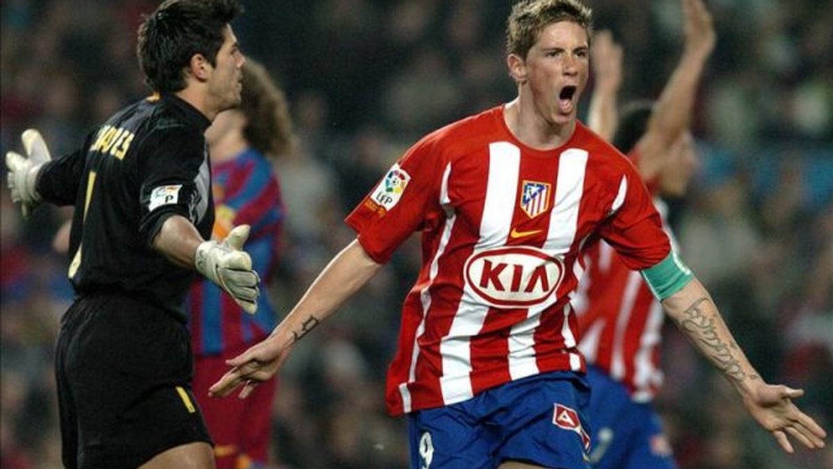 Fernando Torres en su etapa en el Atlético de Madrid