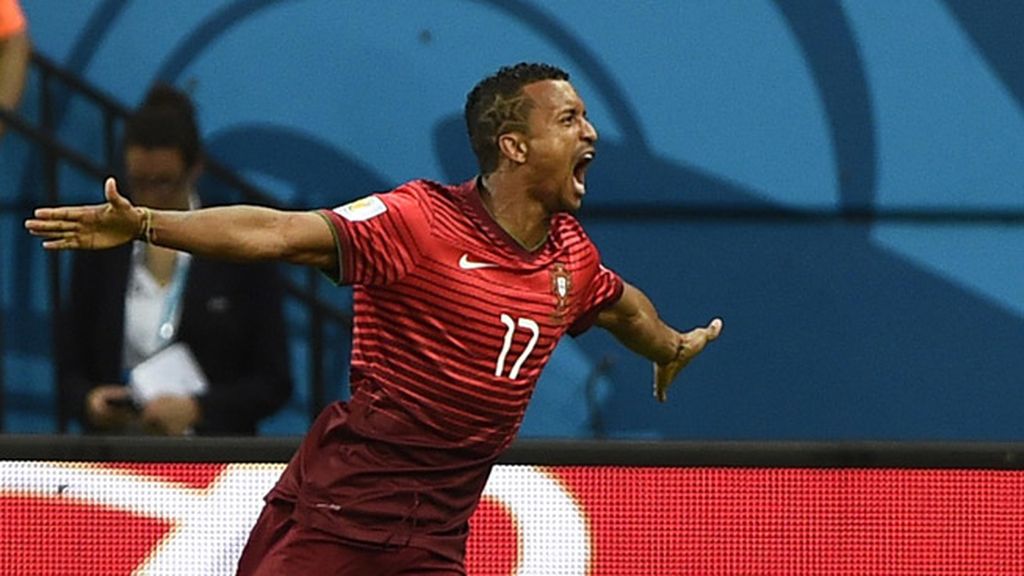 Naní celebró el primer gol de Portugal en el Mundial