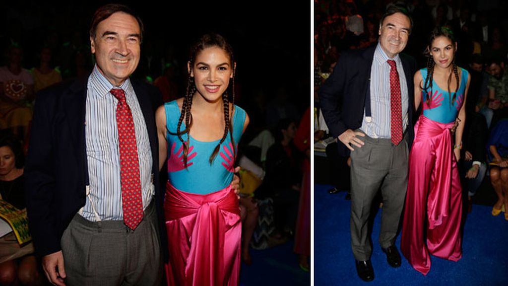 Pedro J.Ramirez y Cosina Ramirez en el desfile de Agatha Ruiz de la Prada