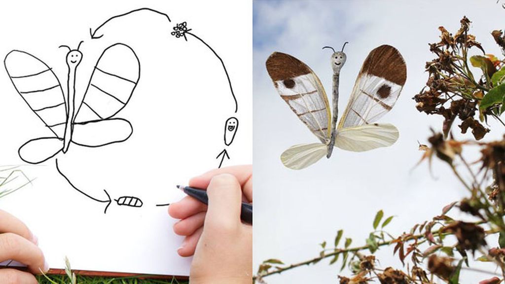 Lo que el pequeño dibuja...lo que su papá ve