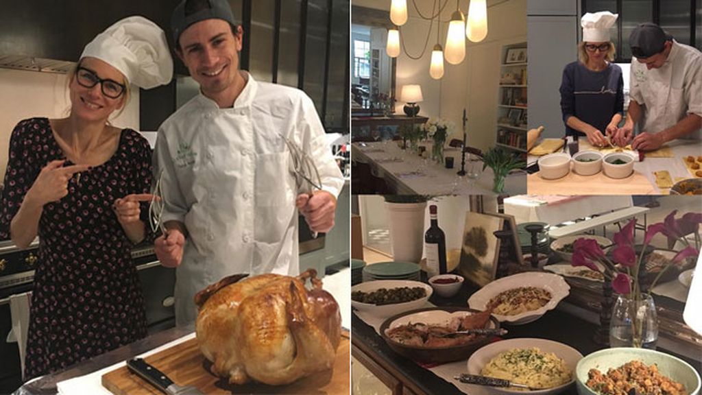 Naomi Watts ha preparado su banquete con la ayuda de un chef