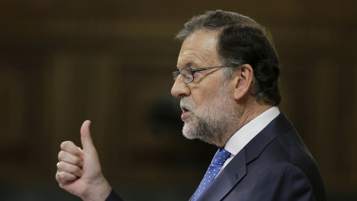 Mariano Rajoy, en pleno discurso de investidura