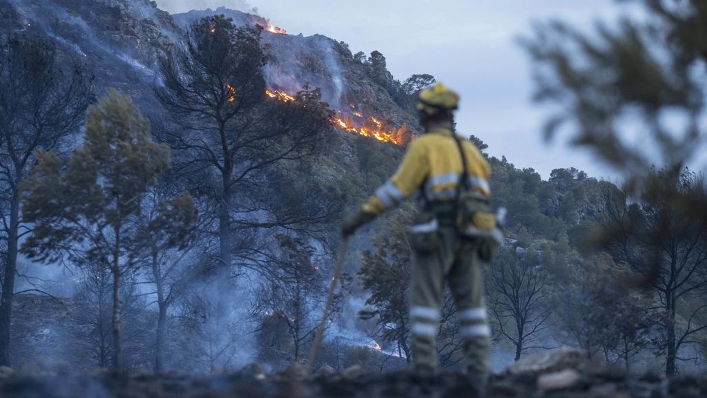 Un incendio en la Sierra del Molino moviliza a medios terrestres y aéreos Un incendio en la Sierra del Molino moviliza a medios terrestres y aéreos