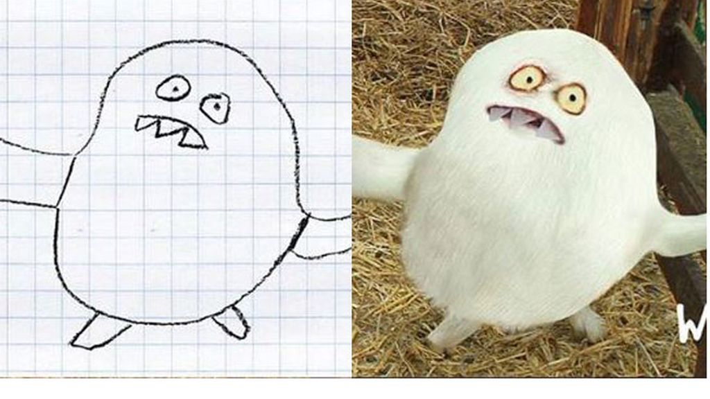 Lo que el pequeño dibuja...lo que su papá ve