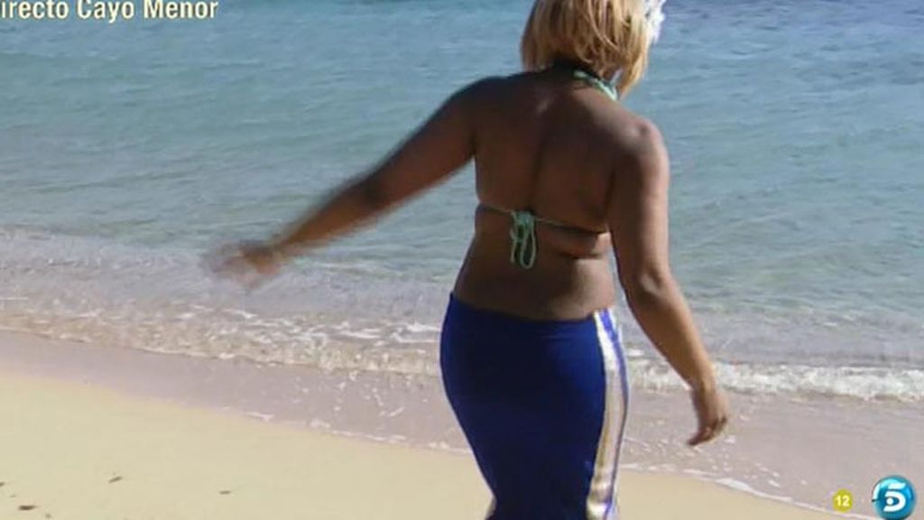 Carolina sobe ha llegado nadando hasta la playa