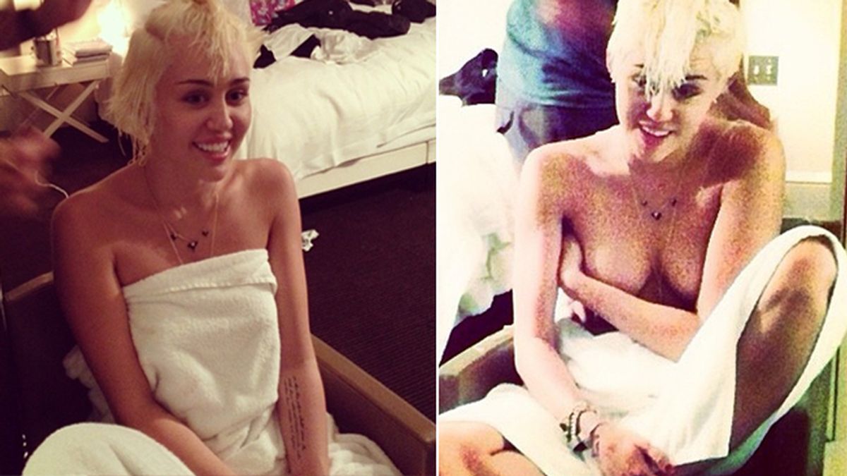 Miley Cyrus se desnuda para cortarse el pelo