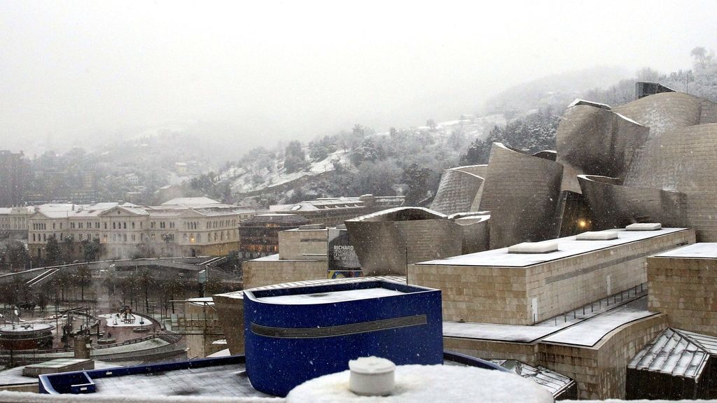 Nieve sobre Bilbao