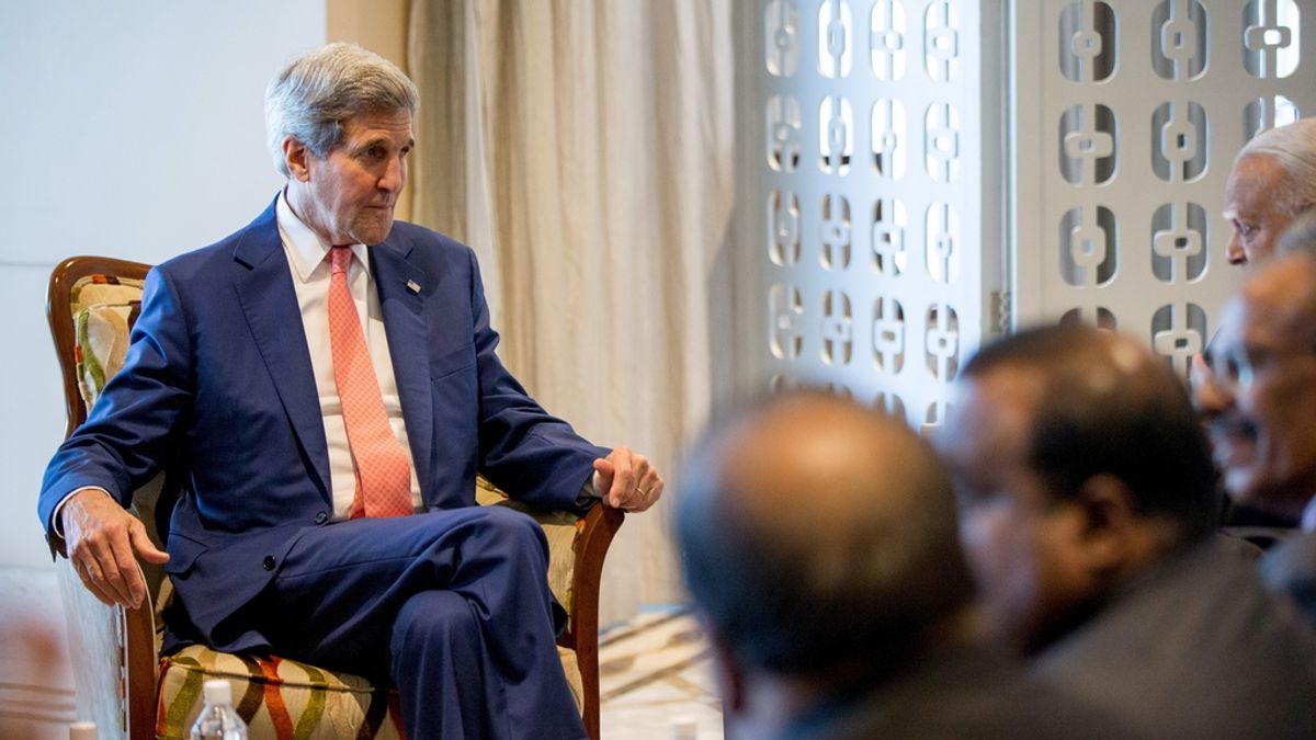 El secretario de Estado de Estados Unidos, John Kerry, en Sri lanka