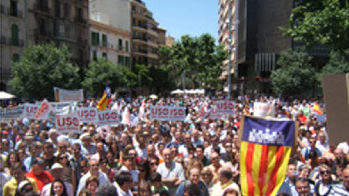 Manifestantes en Palma de Mallorca