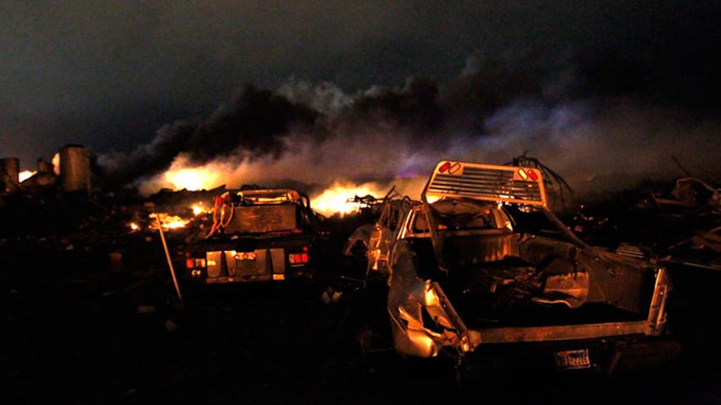 Las imágenes de la explosión de la fábrica en Texas