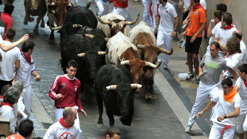 Dramático encierro en la fiesta de San Fermín
