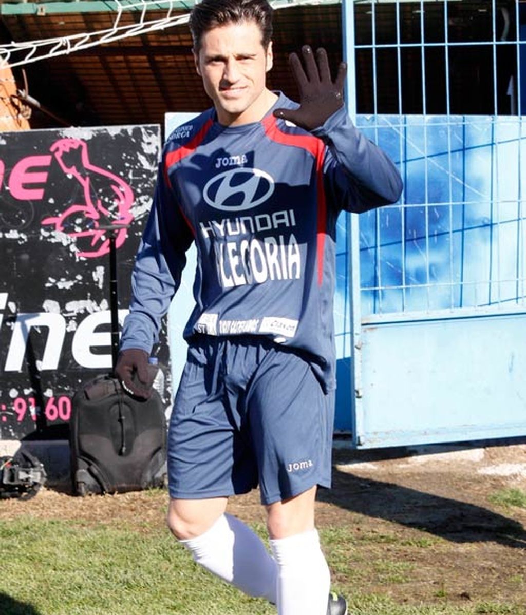 Bustamante y Maxi Iglesias, aficionados al fútbol solidario