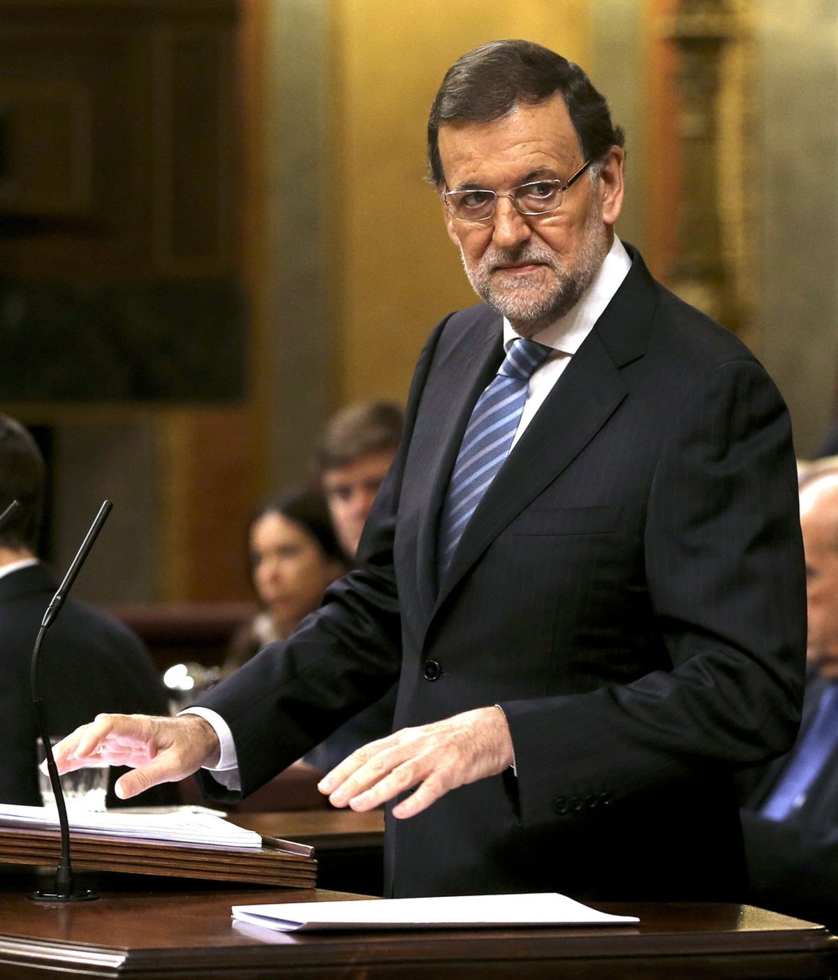 El presidente del Gobierno, Mariano Rajoy, en el pleno sobre corrupción en el Congreso