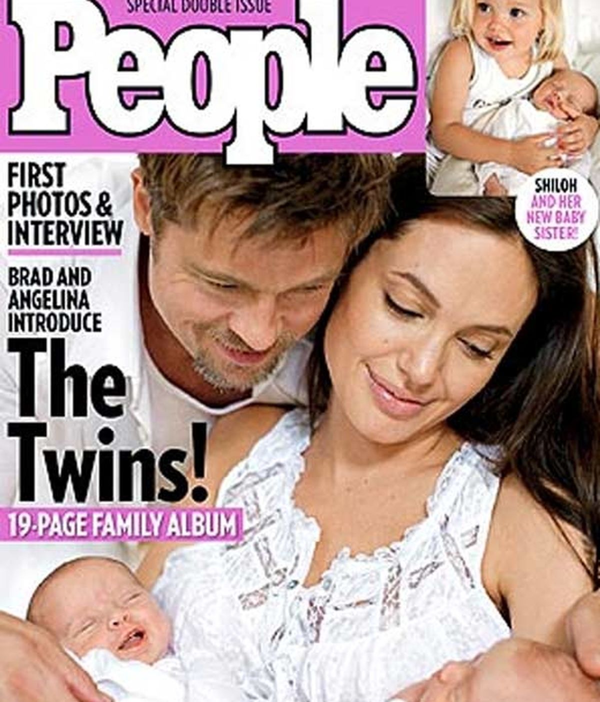 La portada de "People" dedicada al matrimonio Pitt-Jolie y a sus mellizos. Vídeo: Informativos Telecinco.