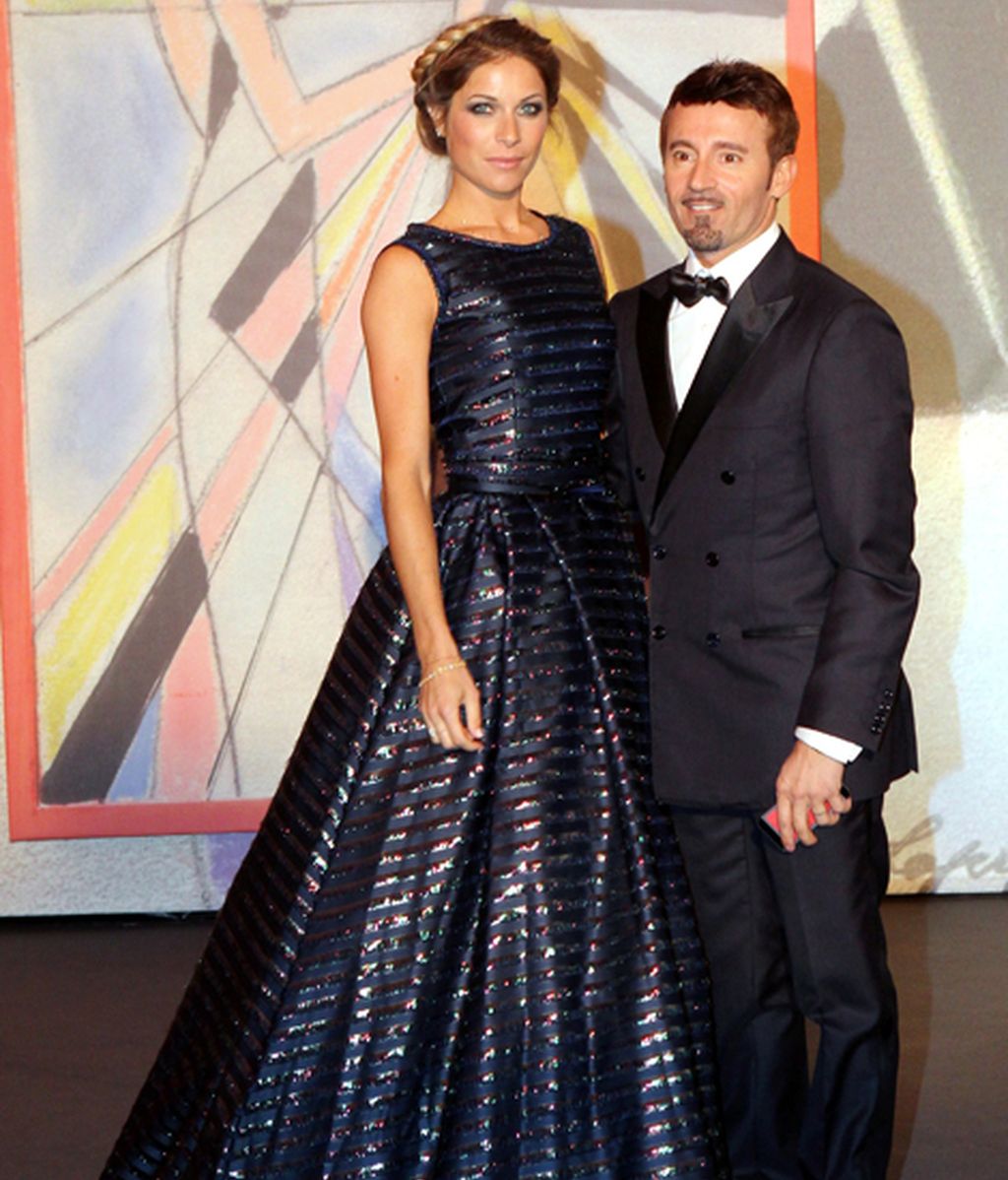 Max Biaggi junto a su prometida, Eleonora
