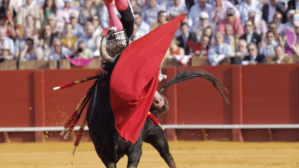 Fue cogido de lleno por su primer toro de la tarde