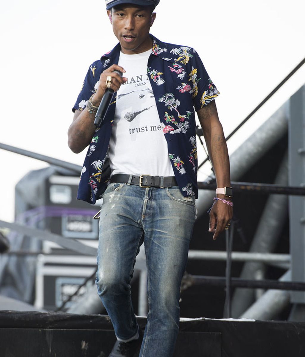 Pharrell Williams durante una de sus actuaciones