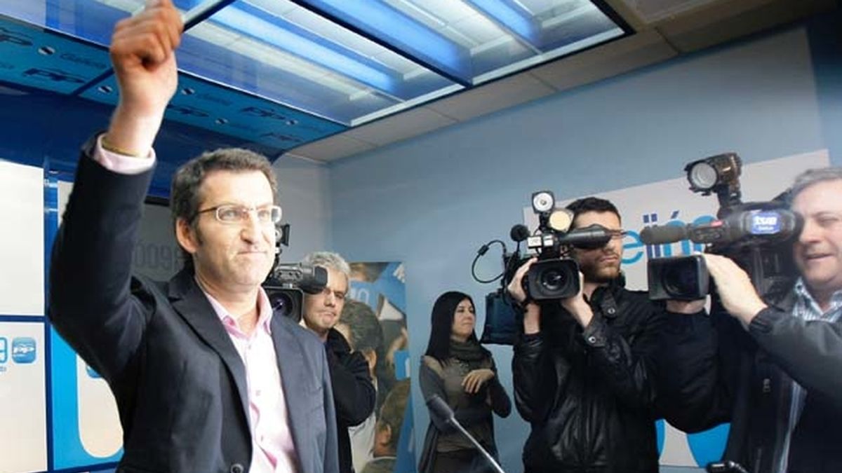 Núñez Feijóo celebra su victoria en las elecciones autonómicas gallegas