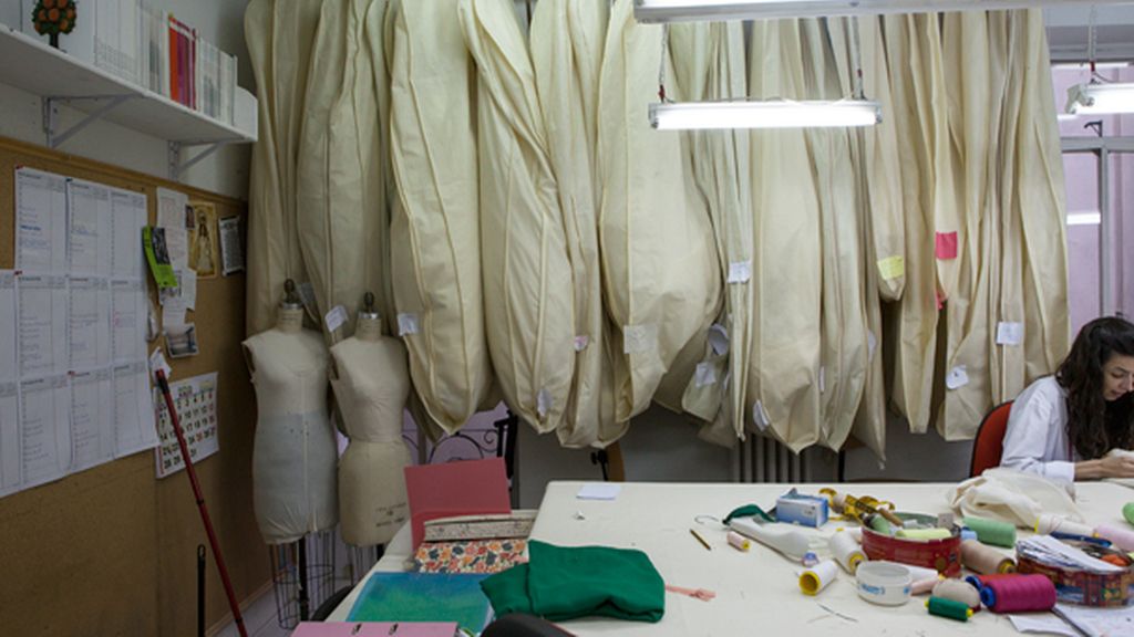 interior del taller de Lorenzo Caprile