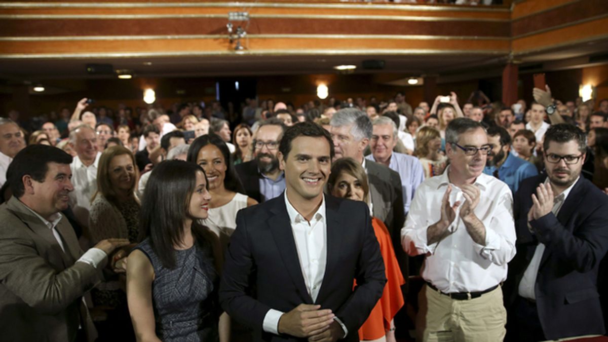 Albert Rivera, durante su presentación como candidato al Gobierno