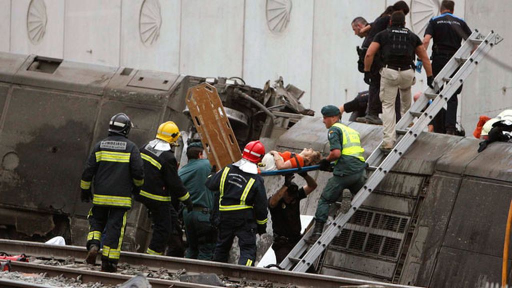 Descarrilamiento mortal de un tren en Santiago de Compostela