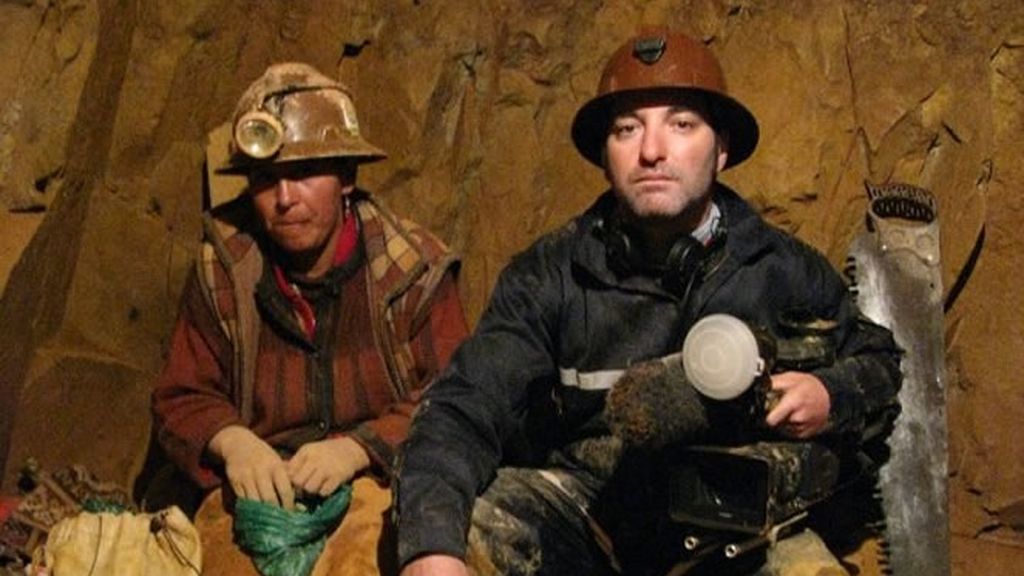 El cámara en la mina