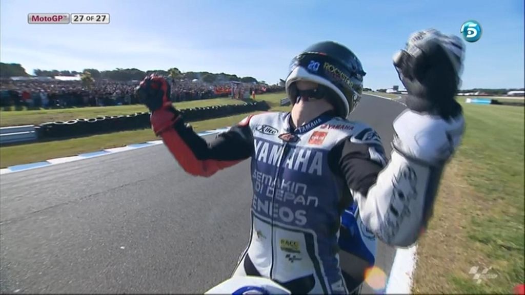 Lorenzo suelta toda la adrenalina de la carrera en Australia